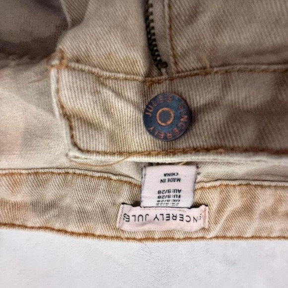 Sincerely Jules Tan Cargo Pants Women's‎ Size 9/28 Utility Drawstring Waist - Picture 4 of 8